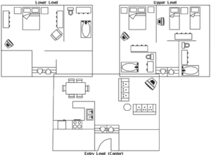 3 Bedroom Townhome floor plan layout