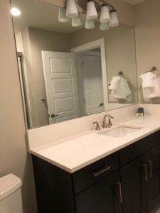 Modern bathroom sink and vanity