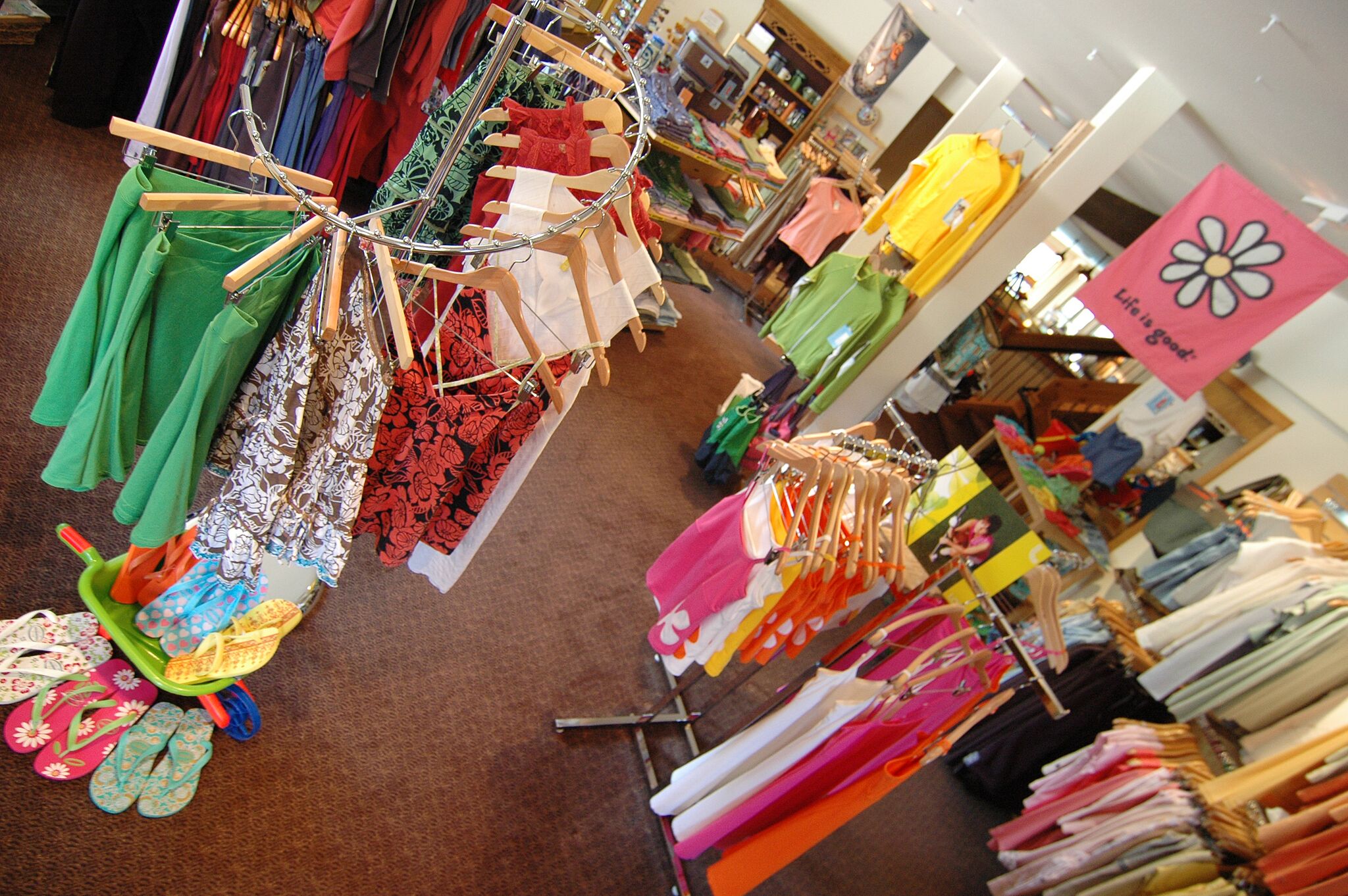 Aerial view of resort boutique clothing