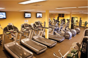 Empty exercise room