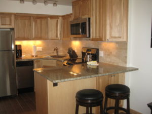 Condo with fully equipped kitchen