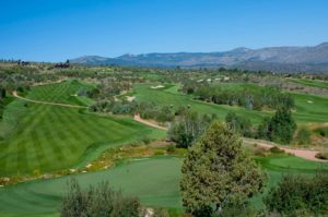 Aerial view of Red Sky Ranch golf course